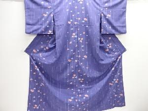 花模様単衣小紋着物